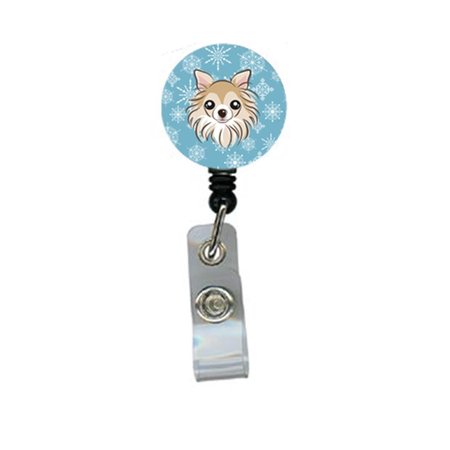 CAROLINES TREASURES Snowflake Chihuahua Retractable Badge Reel BB1685BR